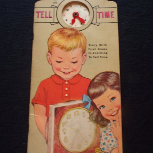 Vintage 1962 Peek-a-Book Tell Time A (Lowe) Kids Learning Book - Picture 1 of 4